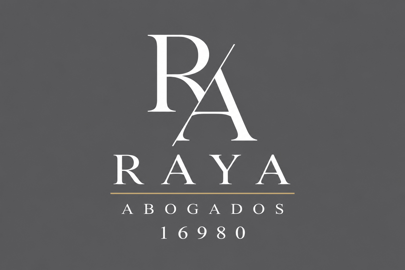 Logotipo RA de Raya Abogados, colegiado 16980